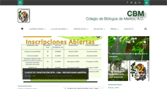 Desktop Screenshot of colegiodebiologosdemexico.org